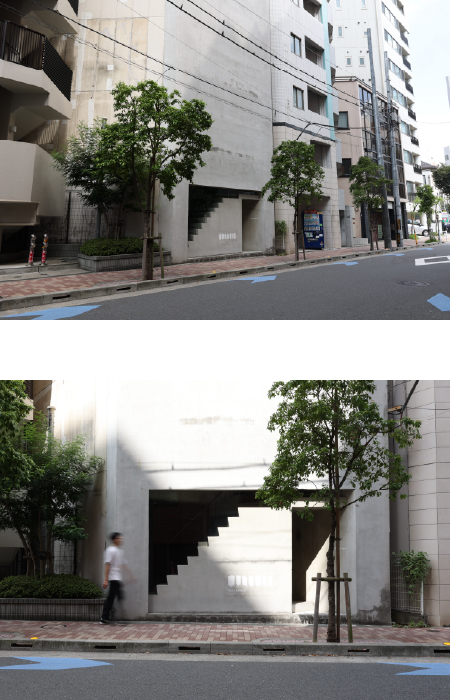 ▲道路に面した場所に位置